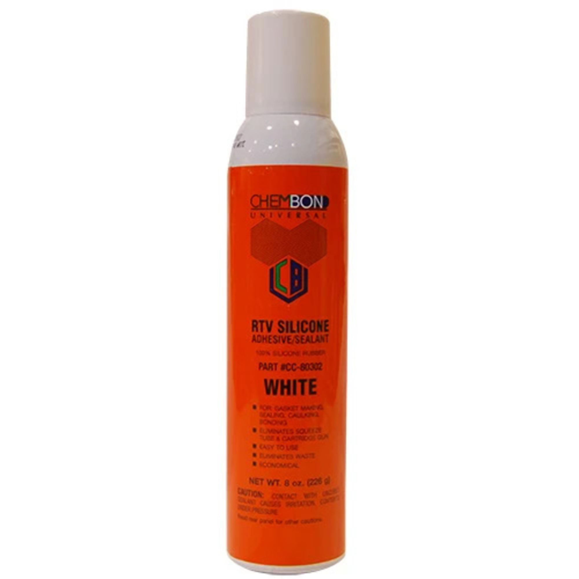 Adaseal Chembon White RTV Silicone Sealant - 8oz Pressurized Can, 12PK